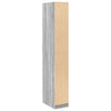Ein grauer Holzschrank 30x50x200cm