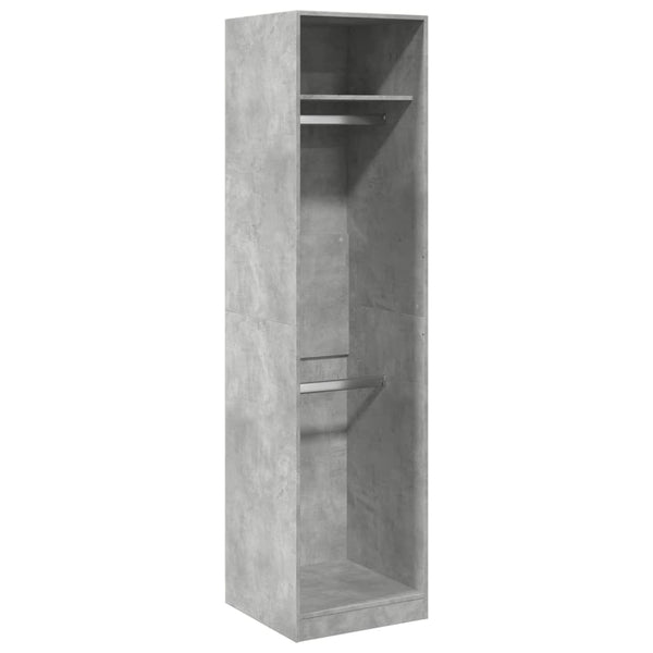 Kleiderschrank Onal, Betongrau, Maße 50x50x200cm (Spanplatte)