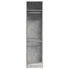 Kleiderschrank Onal, Betongrau, Maße 50x50x200cm (Spanplatte)