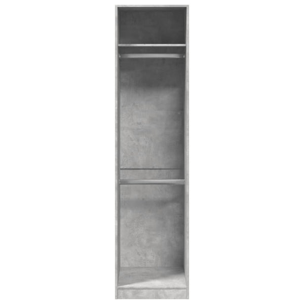 Kleiderschrank Onal, Betongrau, Maße 50x50x200cm (Spanplatte)
