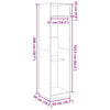 Kleiderschrank Onal, Betongrau, Maße 50x50x200cm (Spanplatte)