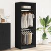 Schwarzer Onal-Kleiderschrank, Holzmaterial, 80x50x200cm