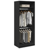 Schwarzer Onal-Kleiderschrank, Holzmaterial, 80x50x200cm