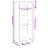 Kleiderschrank Onal Raucheiche 80x50x200cm (Holz)