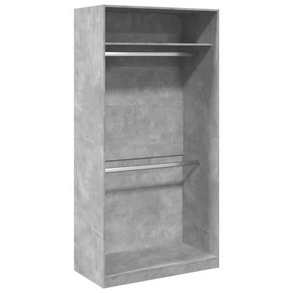 Kleiderschrank Onal 100x50x200cm in Betongrau (Spanplatte)