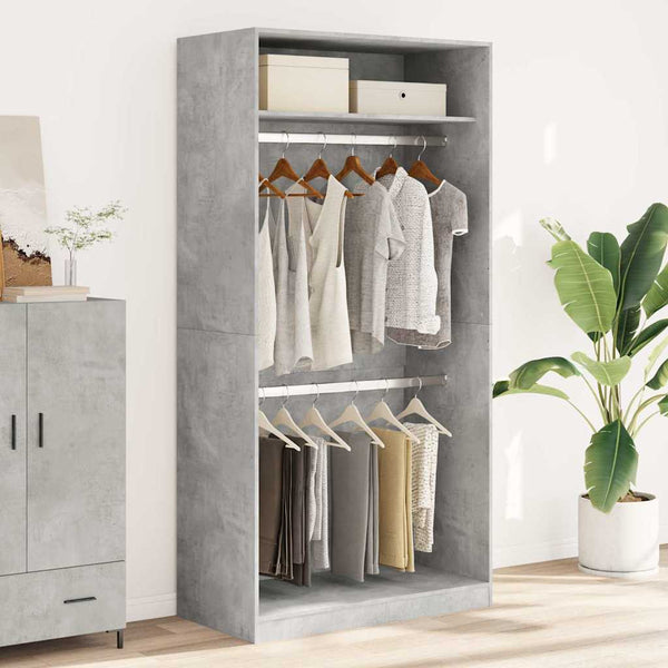 Kleiderschrank Onal 100x50x200cm in Betongrau (Spanplatte)