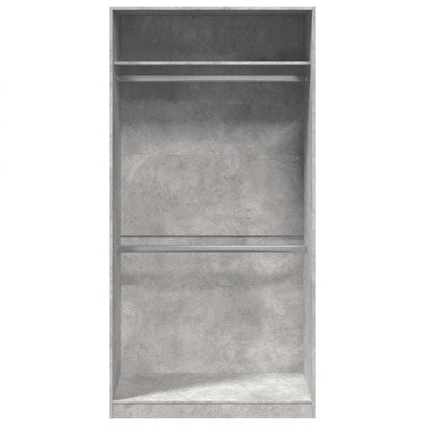Kleiderschrank Onal 100x50x200cm in Betongrau (Spanplatte)
