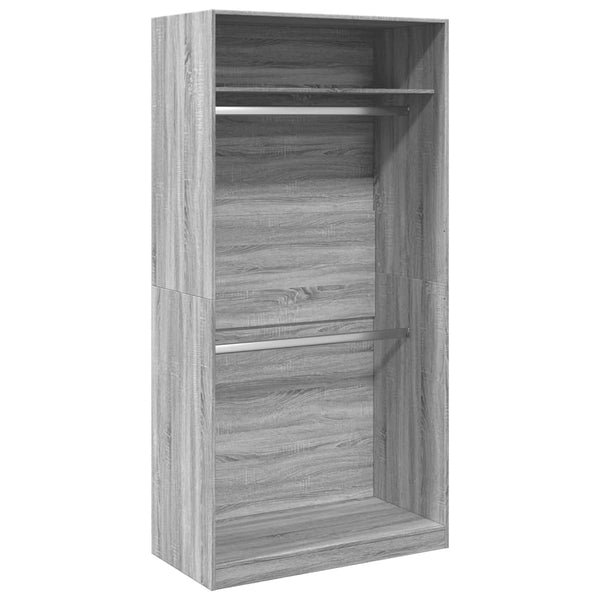 Grauer Kleiderschrank 100x50x200cm Onal (Holz)