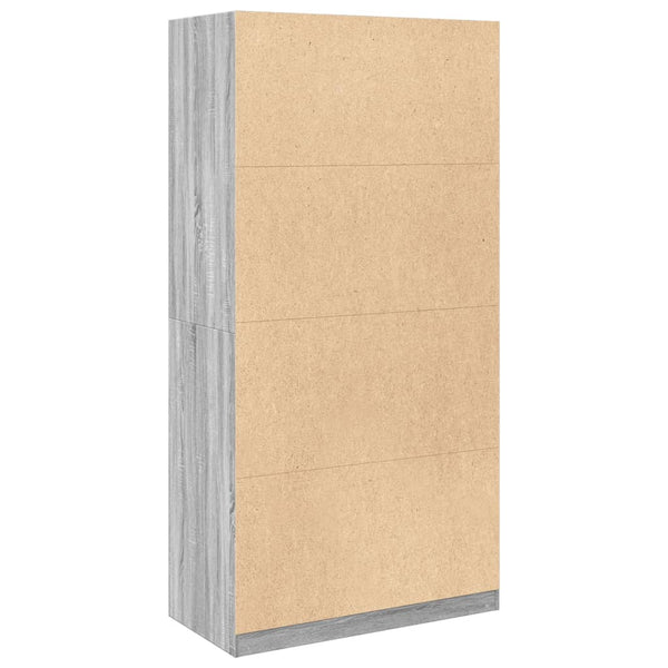 Grauer Kleiderschrank 100x50x200cm Onal (Holz)