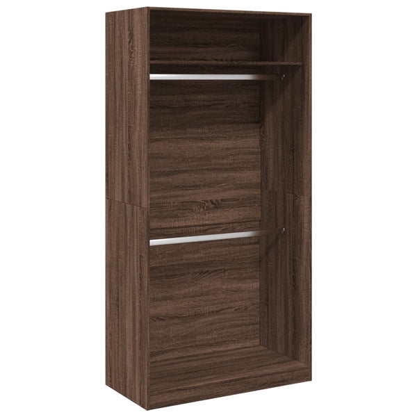 Kleiderschrank Onal Eiche Braun 100x50x200cm (Holz)
