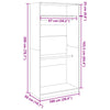 Kleiderschrank Onal Eiche Braun 100x50x200cm (Holz)