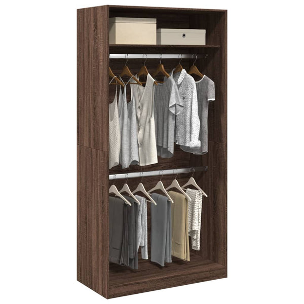 Kleiderschrank Onal Eiche Braun 100x50x200cm (Holz)