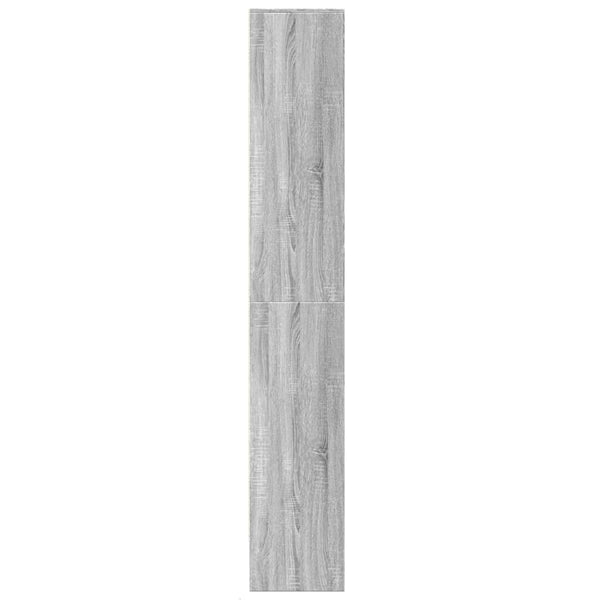 Grauer Schrank mit LED-Beleuchtung Marcedonia 69x32,5x200cm (Holz)