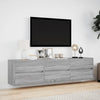 Grauer TV-Wandschrank Awwad 180x31x45cm (mit LED-Beleuchtung Sonoma)