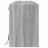 Grauer TV-Wandschrank Awwad 180x31x45cm (mit LED-Beleuchtung Sonoma)