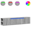 Grauer TV-Wandschrank Sorentina 180x31x39,5cm (mit LED-Beleuchtung Sonoma)