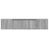 Grauer TV-Wandschrank Sorentina 180x31x39,5cm (mit LED-Beleuchtung Sonoma)