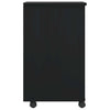 Schwarzer Rollcontainer Antusa aus Moos (Kiefer)
