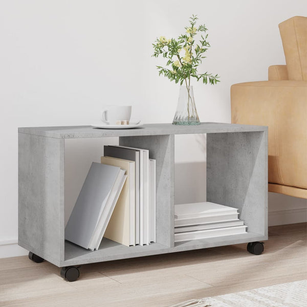 Betongrauer Schrank auf Rollen Gevget 72x33x42,5cm (Holz)