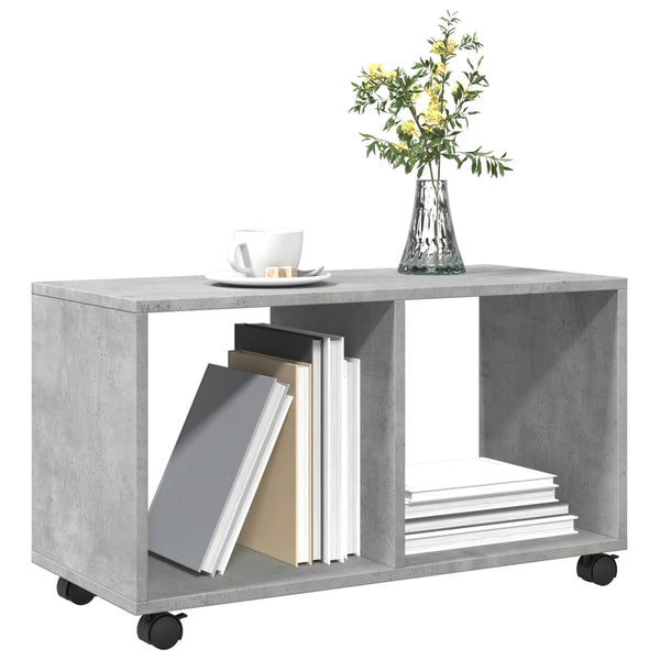 Betongrauer Schrank auf Rollen Gevget 72x33x42,5cm (Holz)