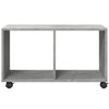 Betongrauer Schrank auf Rollen Gevget 72x33x42,5cm (Holz)
