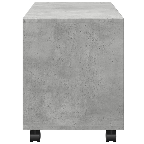 Betongrauer Schrank auf Rollen Gevget 72x33x42,5cm (Holz)
