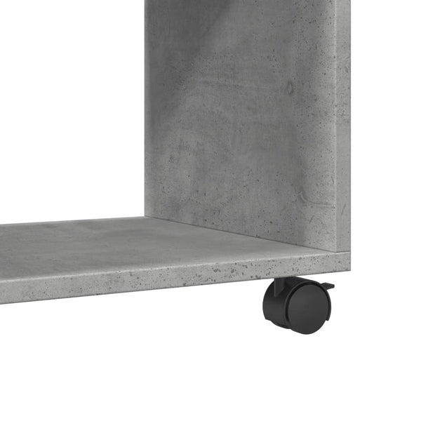 Betongrauer Schrank auf Rollen Gevget 72x33x42,5cm (Holz)