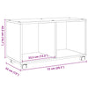 Betongrauer Schrank auf Rollen Gevget 72x33x42,5cm (Holz)
