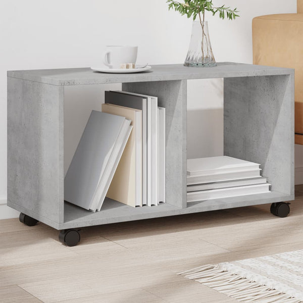 Betongrauer Schrank auf Rollen Gevget 72x33x42,5cm (Holz)