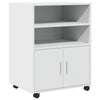 Weißer Schrank auf Rollen Mila 60x48x81cm (Spanplatte)