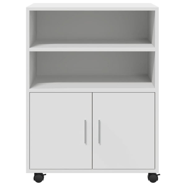 Weißer Schrank auf Rollen Mila 60x48x81cm (Spanplatte)