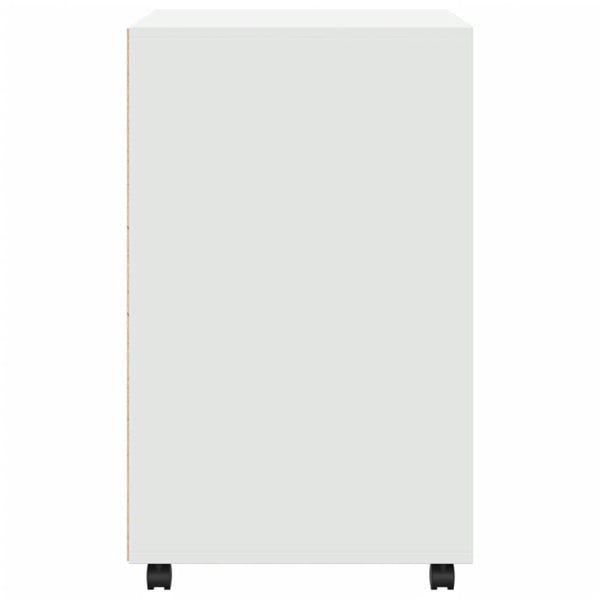 Weißer Schrank auf Rollen Mila 60x48x81cm (Spanplatte)