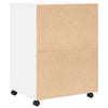 Weißer Schrank auf Rollen Mila 60x48x81cm (Spanplatte)