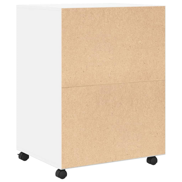 Weißer Schrank auf Rollen Mila 60x48x81cm (Spanplatte)