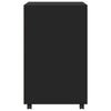 Schwarzer Schrank auf Rollen Mila 60x48x81cm (Spanplatte)