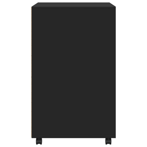 Schwarzer Schrank auf Rollen Mila 60x48x81cm (Spanplatte)
