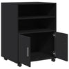 Schwarzer Schrank auf Rollen Mila 60x48x81cm (Spanplatte)