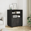 Schwarzer Schrank auf Rollen Mila 60x48x81cm (Spanplatte)