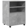 Betongrauer Schrank auf Rollen Mila 60x48x81cm (Spanplatte)