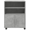 Betongrauer Schrank auf Rollen Mila 60x48x81cm (Spanplatte)