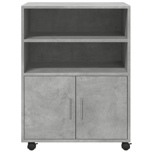Betongrauer Schrank auf Rollen Mila 60x48x81cm (Spanplatte)