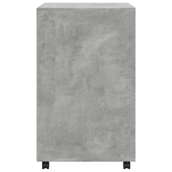 Betongrauer Schrank auf Rollen Mila 60x48x81cm (Spanplatte)