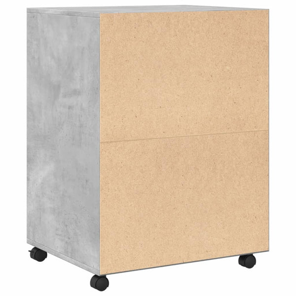 Betongrauer Schrank auf Rollen Mila 60x48x81cm (Spanplatte)