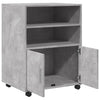 Betongrauer Schrank auf Rollen Mila 60x48x81cm (Spanplatte)