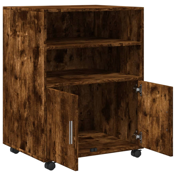 Räuchereiche Schrank auf Rollen Mila 60x48x81cm (Holz)