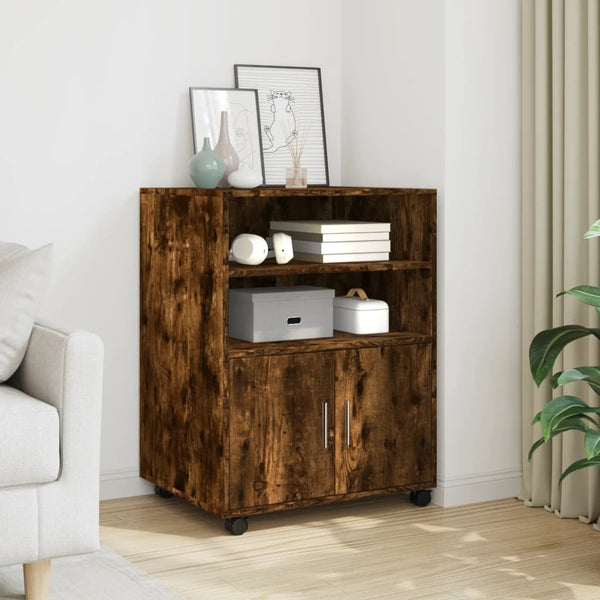 Räuchereiche Schrank auf Rollen Mila 60x48x81cm (Holz)