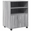 Grauer Schrank auf Rollen Mila 60x48x81cm (Holz)