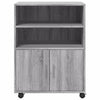 Grauer Schrank auf Rollen Mila 60x48x81cm (Holz)