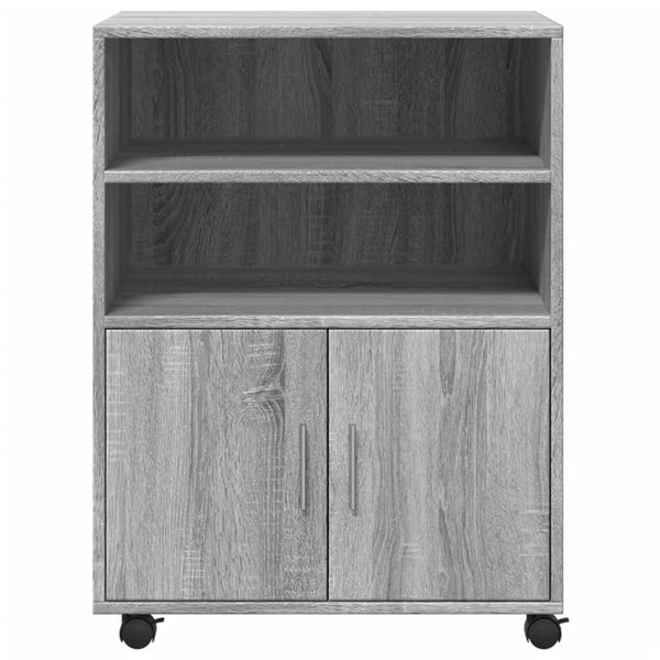 Grauer Schrank auf Rollen Mila 60x48x81cm (Holz)