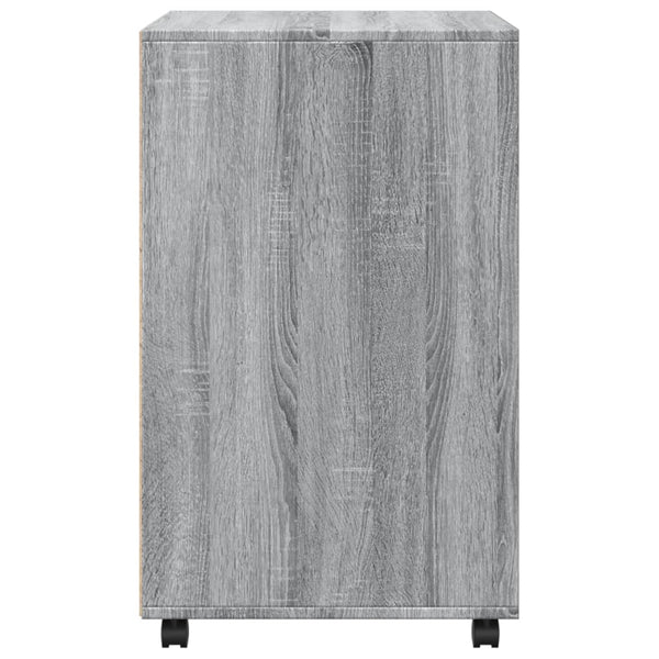 Grauer Schrank auf Rollen Mila 60x48x81cm (Holz)